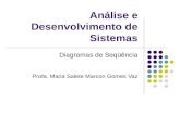 Análise e Desenvolvimento de Sistemas Diagramas de Seqüência Profa. Maria Salete Marcon Gomes Vaz.