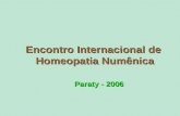 Encontro Internacional de Homeopatia Numênica Paraty - 2006.