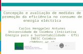 Concepção e avaliação de medidas de promoção da eficiência no consumo de energia eléctrica Carlos Henggeler Antunes Universidade de Coimbra (Iniciativa.