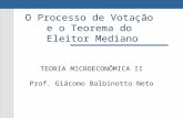 O Processo de Votação e o Teorema do Eleitor Mediano TEORIA MICROECONÔMICA II Prof. Giácomo Balbinotto Neto.