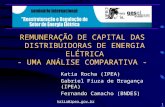 1 Katia Rocha (IPEA) Gabriel Fiuza de Bragança (IPEA) Fernando Camacho (BNDES) REMUNERAÇÃO DE CAPITAL DAS DISTRIBUIDORAS DE ENERGIA ELÉTRICA - UMA ANÁLISE.