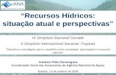 Recursos Hídricos: situação atual e perspectivas Antônio Félix Domingues Coordenador-Geral das Assessorias da Agência Nacional de Águas Brasília, 13 de.