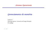 IC - UFF Sistemas Operacionais Gerenciamento de memória Capítulos 7 Operating Systems: Internals and Design Principles W. Stallings.