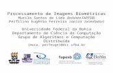 Processamento de Imagens Biométricas Murilo Santos de Lima (bolsista FAPESB) Perfilino Eugênio Ferreira Júnior (orientador) Universidade Federal da Bahia.