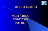 IB RIO CLARO MELHORES PRÁTICAS DE RH. REDESCOBRINDO O IB Objetivo: descobrir talentos, divulgar o conhecimento que nasce na UNESP, envolvendo toda a comunidade.