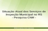 Situação Atual dos Serviços de Inspeção Municipal no RS - Pesquisa CNM -