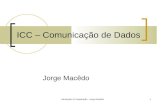 Introdução à Computação - Jorge Macêdo1 ICC – Comunicação de Dados Jorge Macêdo.