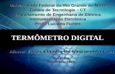 TERMÔMETRO DIGITAL Universidade Federal do Rio Grande do Norte Centro de Tecnologia – CT Departamento de Engenharia de Elétrica Instrumentação Eletrônica.