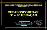 II CURSO DE ANTIMICROBIANOS NAS DOENÇAS INFECCIOSAS CEFALOSPORINAS 3 a e 4 a GERAÇÃO Vanessa Cardoso Hospital Regional da Asa Sul .