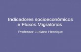 Indicadores socioeconômicos e Fluxos Migratórios Professor Luciano Henrique.