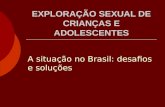 EXPLORAÇÃO SEXUAL DE CRIANÇAS E ADOLESCENTES A situação no Brasil: desafios e soluções.