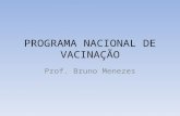 PROGRAMA NACIONAL DE VACINAÇÃO Prof. Bruno Menezes.