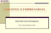 LOGÍSTICA EMPRESARIAL GESTÃO DE ESTOQUES Prof. Paulo Roberto Leite.