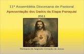 11ª Assembléia Diocesana de Pastoral Apresentação dos Dados da Etapa Paroquial 2011 Paróquia do Sagrado Coração de Jesus.