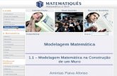 Ensino Superior 1.1 – Modelagem Matemática na Construção de um Muro Amintas Paiva Afonso Modelagem Matemática.