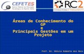 Áreas de Conhecimento do GP e Principais Gestões em um Projeto Prof. Dr. Dálcio Roberto dos Reis.