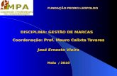 FUNDAÇÃO PEDRO LEOPOLDO DISCIPLINA: GESTÃO DE MARCAS Coordenação: Prof. Mauro Calixta Tavares José Ernesto Vieira Maio / 2010.
