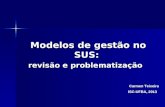 Modelos de gestão no SUS: revisão e problematização Carmen Teixeira ISC-UFBA, 2013.