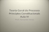 Teoria Geral do Processo Princípios Constitucionais Aula IV Prof. Fernando Veras.