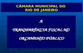 CÂMARA MUNICIPAL DO RIO DE JANEIRO A TRANSPARÊNCIA FISCAL NO ORÇAMENTO PÚBLICO.