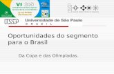 Oportunidades do segmento para o Brasil Da Copa e das Olimpíadas.