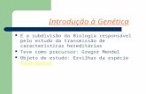 Introdução à Genética É a subdivisão da Biologia responsável pelo estudo da transmissão de características hereditárias Teve como precursor: Gregor Mendel.