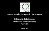 Psicologia da Educação Professor: Thomé Tavares Turma 04 Manaus, 2007 Universidade Federal do Amazonas.
