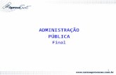 1 ADMINISTRAÇÃO PÚBLICA Final. 2 ADMINISTRAÇÃO 10.1.3 Conceito de Gestão Pública (Página 15) Gestão Pública é a atividade administrativa realizada em.