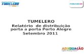 TUMELERO Relatório de distribuição porta a porta Porto Alegre Setembro 2011.