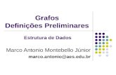 Grafos Definições Preliminares Marco Antonio Montebello Júnior marco.antonio@aes.edu.br Estrutura de Dados.