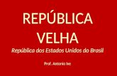 REPÚBLICA VELHA República dos Estados Unidos do Brasil Prof. Antonio Ive.