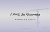 APAE de Gouveia Presente e Futuro. Apresentação A APAE de Gouveia é uma associação civil, filantrópica, de caráter assistencial, educacional, cultural...