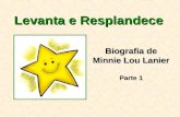 Biografia de Minnie Lou Lanier Parte 1 Levanta e Resplandece.
