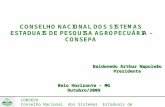 CONSEPA Conselho Nacional dos Sistemas Estaduais de Pesquisa Agropecuária Baldonedo Arthur Napoleão Presidente Belo Horizonte - MG Outubro/2009.