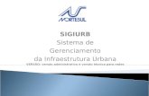 SIGIURB Sistema de Gerenciamento da Infraestrutura Urbana VERSÃO: versão administrativa e versão técnica para redes.