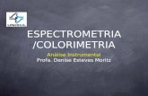 ESPECTROMETRIA /COLORIMETRIA Análise Instrumental Profa. Denise Esteves Moritz.
