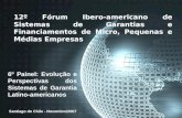 1 12º Fórum Ibero-americano de Sistemas de Garantias e Financiamentos de Micro, Pequenas e Médias Empresas 6º Painel: Evolução e Perspectivas dos Sistemas.