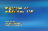 Nuno Dias Project Manager Hewlett-Packard Migração de ambientes SAP.