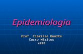Epidemiologia Prof. Clarissa Duarte Curso Méritus 2006.