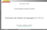 Estrutura de Dados 6/1/2014vladimir.professor@gmail.com1 São Paulo, 2010 Universidade Paulista (UNIP) Estrutura de Dados (Linguagem C / C++) Prof. Msc.