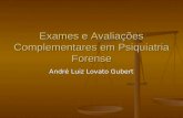 Exames e Avaliações Complementares em Psiquiatria Forense André Luiz Lovato Gubert.