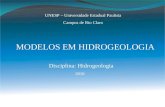 UNESP – Universidade Estadual Paulista Campus de Rio Claro Disciplina: Hidrogeologia 2010.