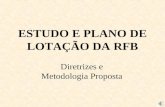 ESTUDO E PLANO DE LOTAÇÃO DA RFB Diretrizes e Metodologia Proposta.