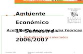 Fevereiro 2007Boguslawa Sardinha // Sandrina Moreira1 Ambiente Económico 1º Semestre - 2006/2007 Acetatos de Apoio às Aulas Teóricas 1. Globalização dos.