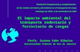 El impacto ambiental del transporte rodoviario y ferroviario de cargas Profa. Suzana Kahn Ribeiro Universidade Federal do Rio de Janeiro Seminario Competencia.