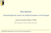 ERSE 2004-05-26 1 Gás Natural Liberalização do sector na União Europeia e em Portugal José Carvalho Netto, ERSE Rio de Janeiro, 26 de Maio de 2004 Entidade.
