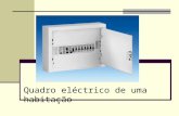 Quadro eléctrico de uma habitação. 2 Dispositivos de protecção É nos quadros eléctricos que se encontram os dispositivos para a protecção dos circuitos.