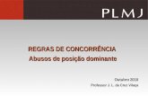 REGRAS DE CONCORRÊNCIA Abusos de posição dominante Outubro 2010 Professor J. L. da Cruz Vilaça.