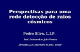 Perspectivas para uma rede detecção de raios cósmicos Pedro Silva, L.I.P. Jornadas L.I.P. Dezembro de 2001, Tomar Prof. Orientador: João Varela.
