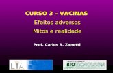 CURSO 3 – VACINAS Efeitos adversos Mitos e realidade Prof. Carlos R. Zanetti.